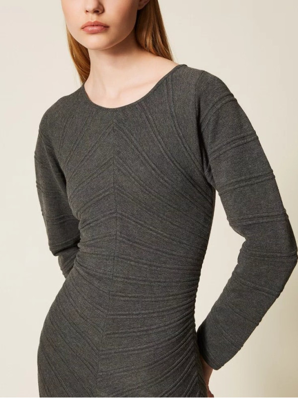 Сукня коротка/Меланж сірий 252TP3133