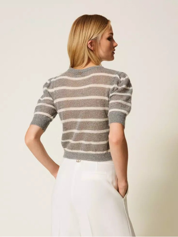 Светр з мохеру/Смугастий меланж 252TP3251