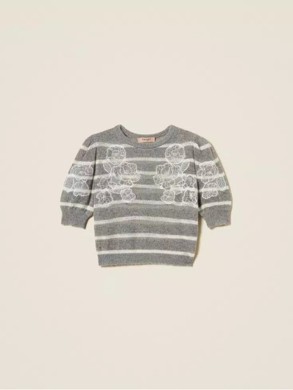 Светр з мохеру/Смугастий меланж 252TP3251