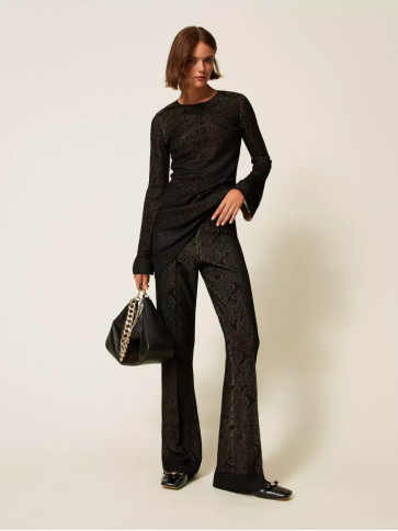 Штани ажурні/Чорний