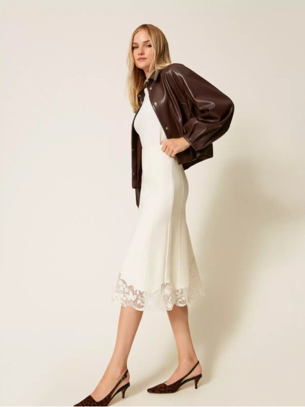 В'язана спідниця/Сніжний 252TP3407