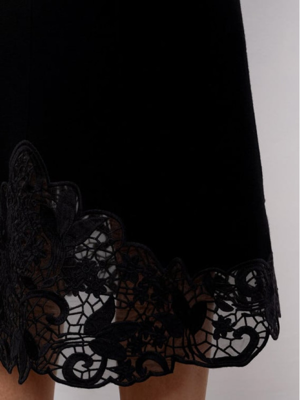 В'язана спідниця/Чорний 252TP3407