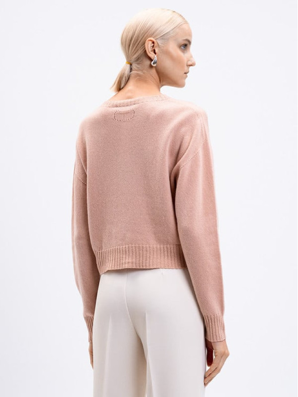 Светр з кашеміром/Пильно - рожевий 252TP3580