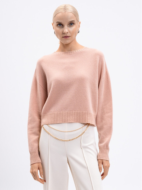 Светр з кашеміром/Пильно - рожевий 252TP3580