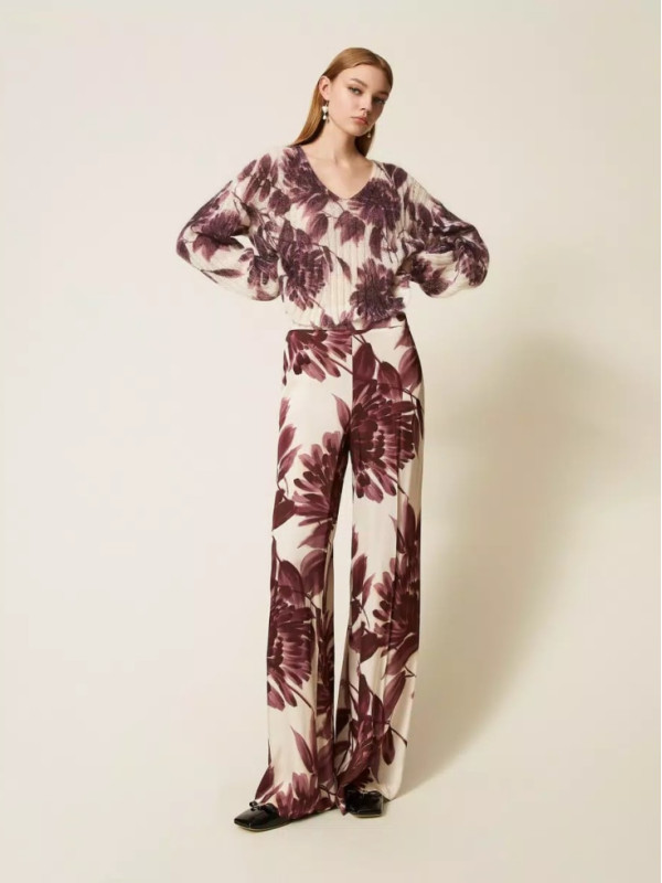 Светр з квітами/Винні жоржини 252TP3591