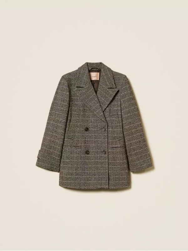 Двобортний піджак/Коричнева ялинка 252TT2031