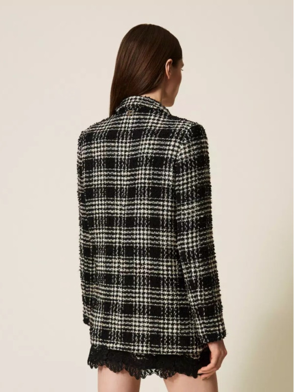 Блайзер/Клітина Чорний/Білий 252TT2111