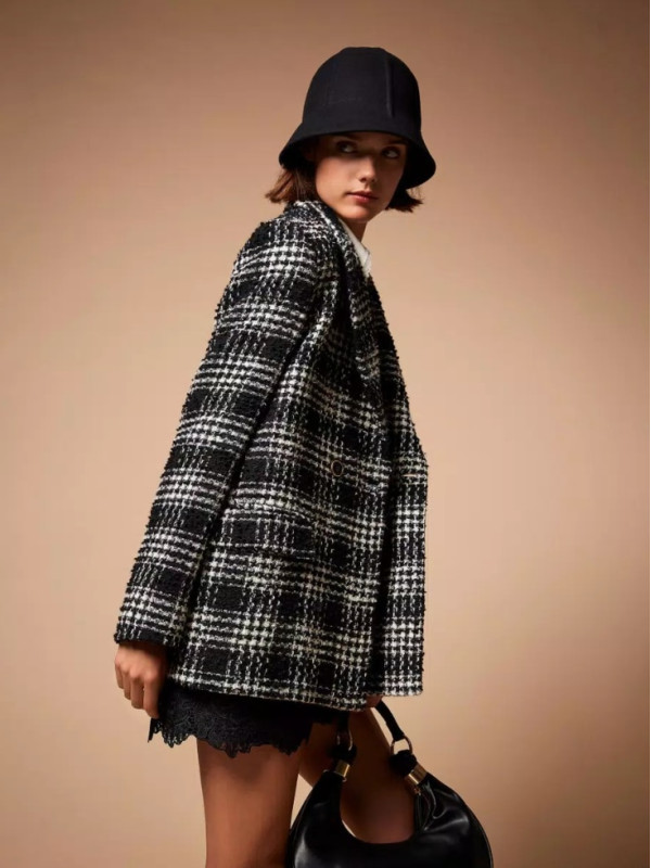 Блайзер/Клітина Чорний/Білий 252TT2111