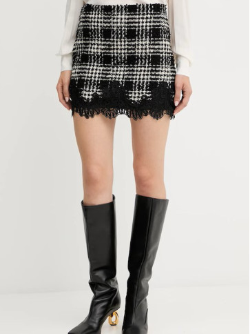 Спідниця/Клітина Чорний/Білий