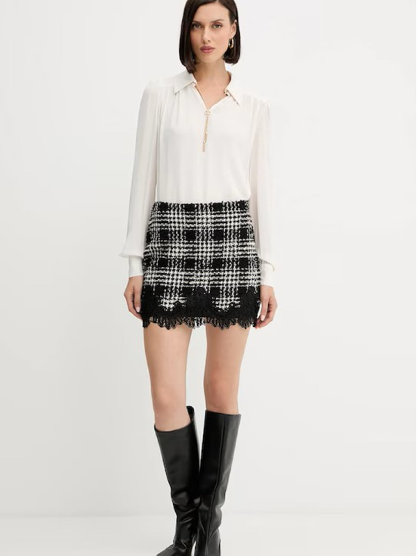 Спідниця/Клітина Чорний/Білий 252TT2112