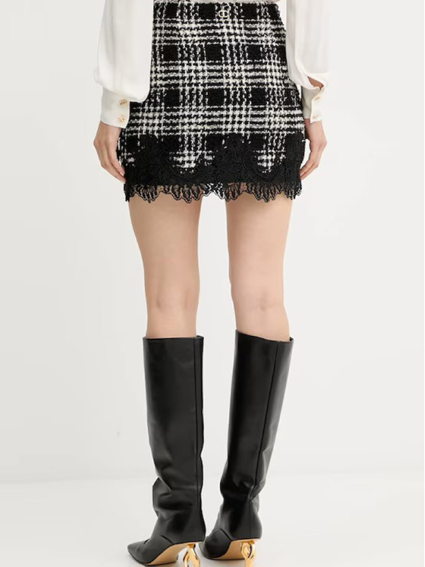 Спідниця/Клітина Чорний/Білий 252TT2112