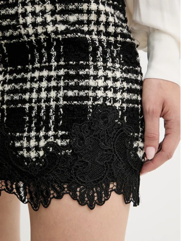 Спідниця/Клітина Чорний/Білий