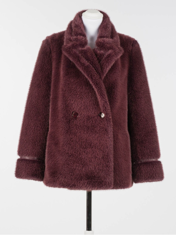 Хутряне пальто/Фіолетовий едем 252TT2154