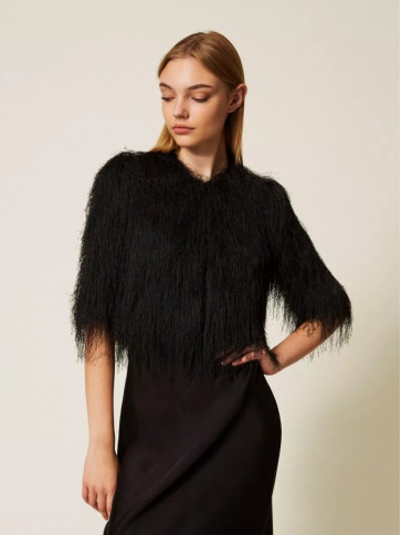 Піджак з бахромою/Чорний