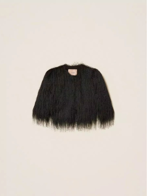 Піджак з бахромою/Чорний 252TT2300