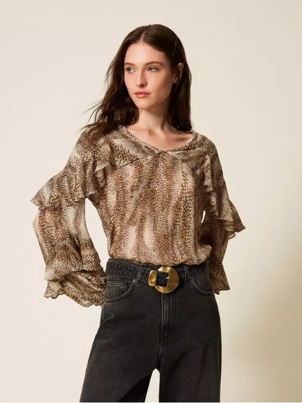 Блуза/Коричнева ящірка 252TT2352