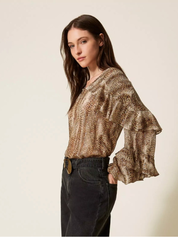 Блуза/Коричнева ящірка 252TT2352