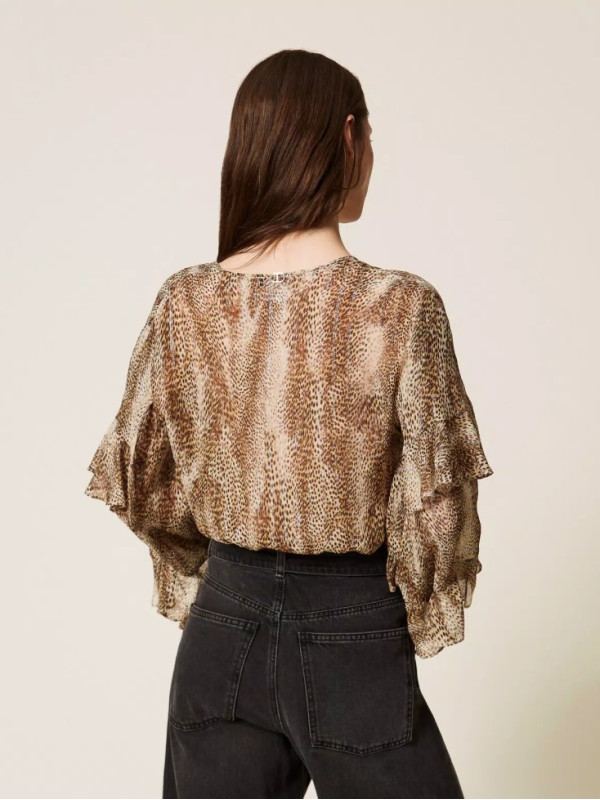 Блуза/Коричнева ящірка 252TT2352