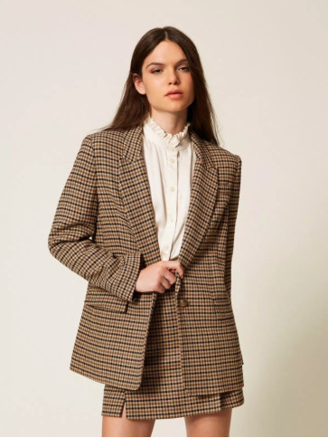 Блейзер/Клітина Верблюжий/Чорний