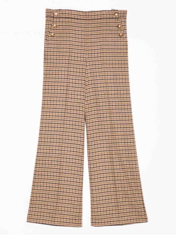 Штани/Клітина Верблюжий/Чорний 252TT2421