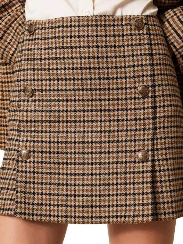 Спідниця/Клітина Верблюжий/Чорний 252TT2422