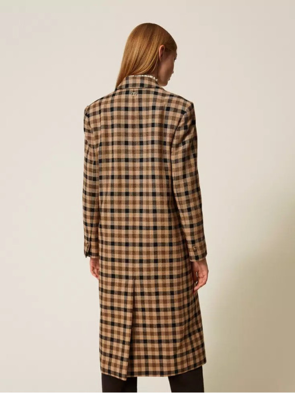 Пальто/Клітина Верблюжий/Чорний 252TT2430