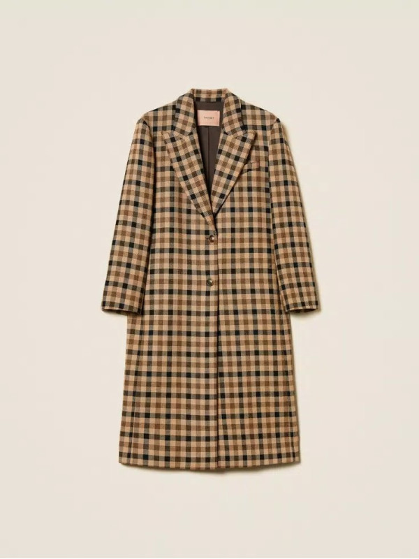 Пальто/Клітина Верблюжий/Чорний 252TT2430