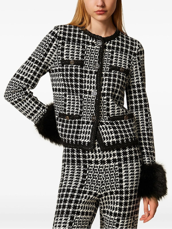 Жакет/Клітина Сніжний/Чорний 252TT3040