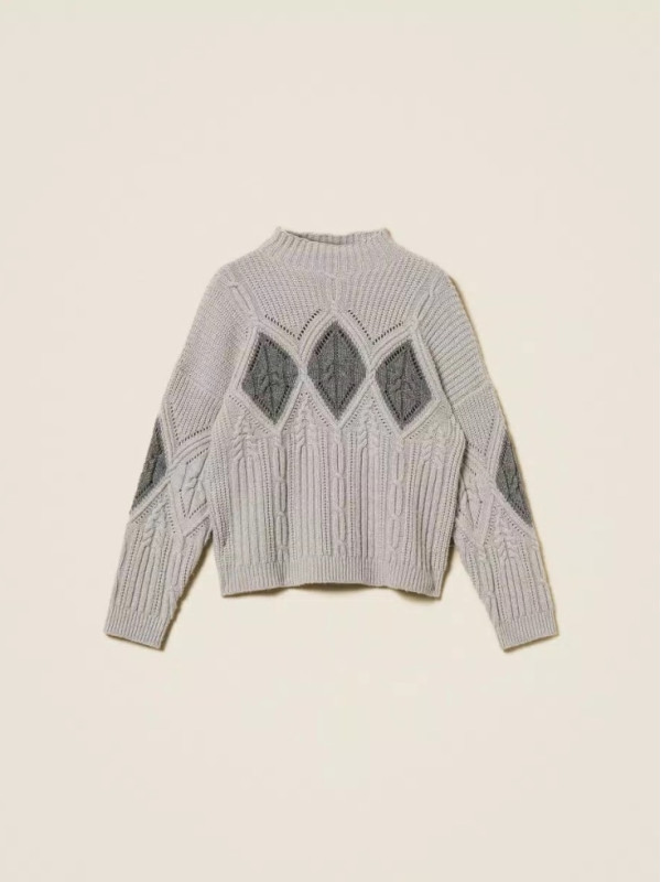 Светр/сірий меланж / люрекс 252TT3290