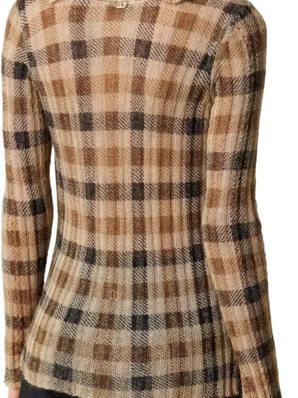 Светр/Клітина Верблюжий/Чорний 252TT3490