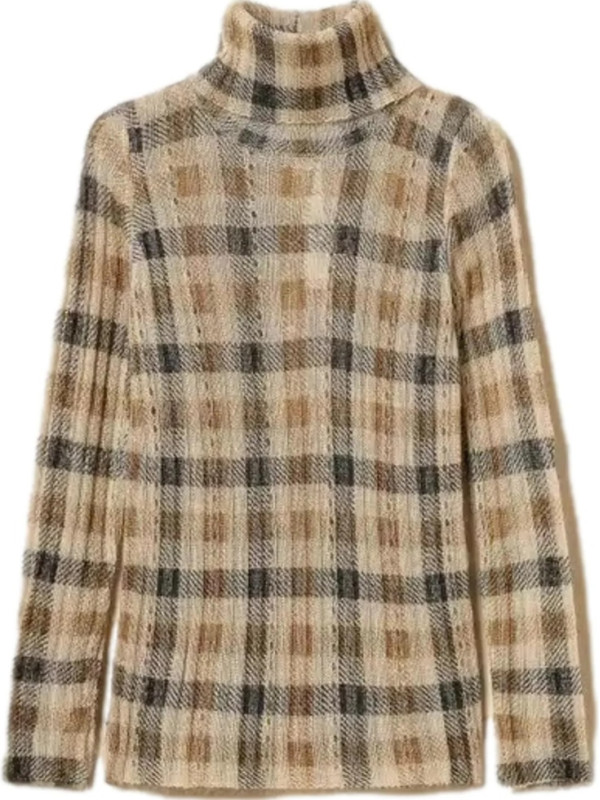 Светр/Клітина Верблюжий/Чорний 252TT3490