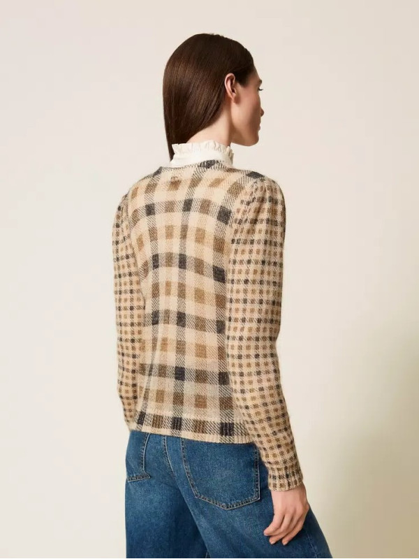 Джемпер/Клітина Верблюжий/Чорний 252TT3492