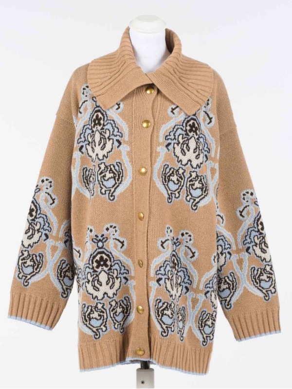 В'язаний кардіган/Тютюново-коричневий 262TP3484
