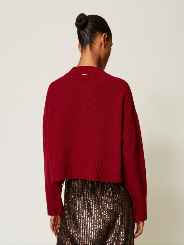 Пуловер/Темно-червоний 262TT3211
