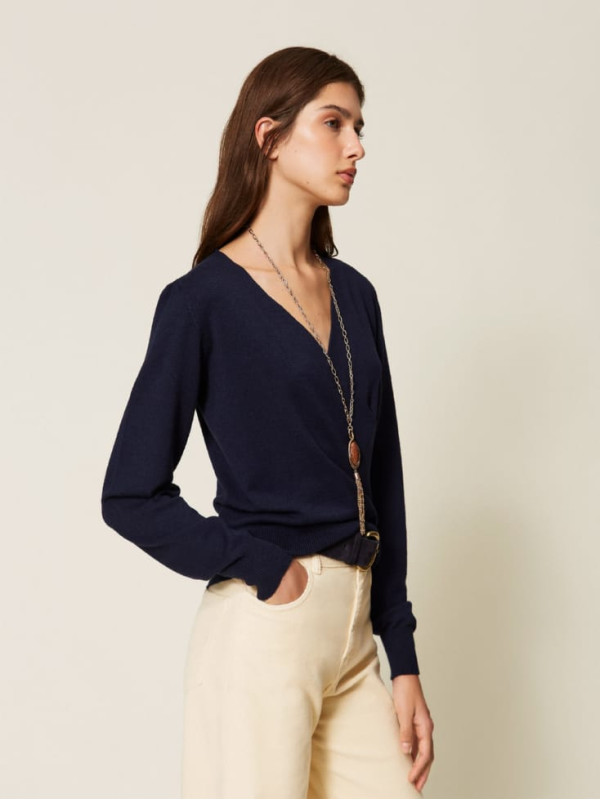 Пуловер/Індіго синій 262TT3331