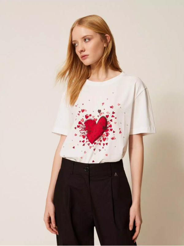Футболка / Принт серця 261AP2164