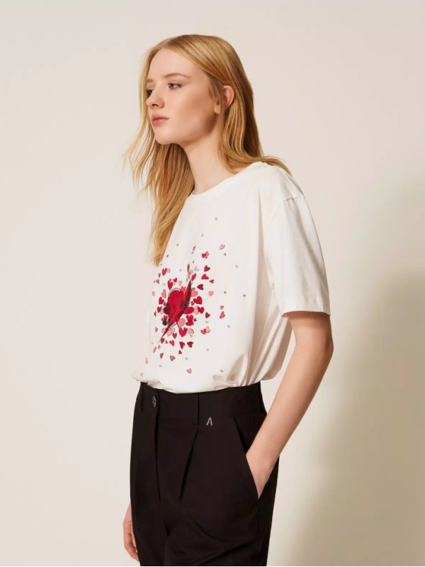Футболка / Принт серця 261AP2164