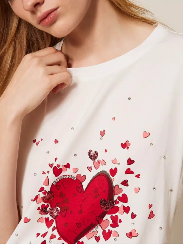 Футболка / Принт серця 261AP2164
