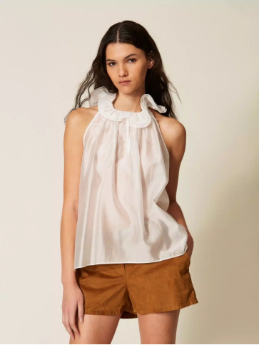 Топ вуалевий / Білий