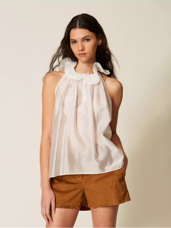 Топ вуалевий / Білий