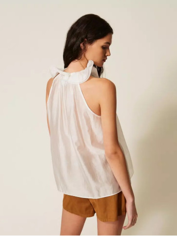Топ вуалевий / Білий