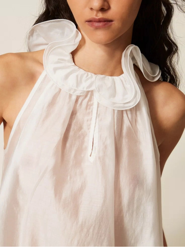 Топ вуалевий / Білий