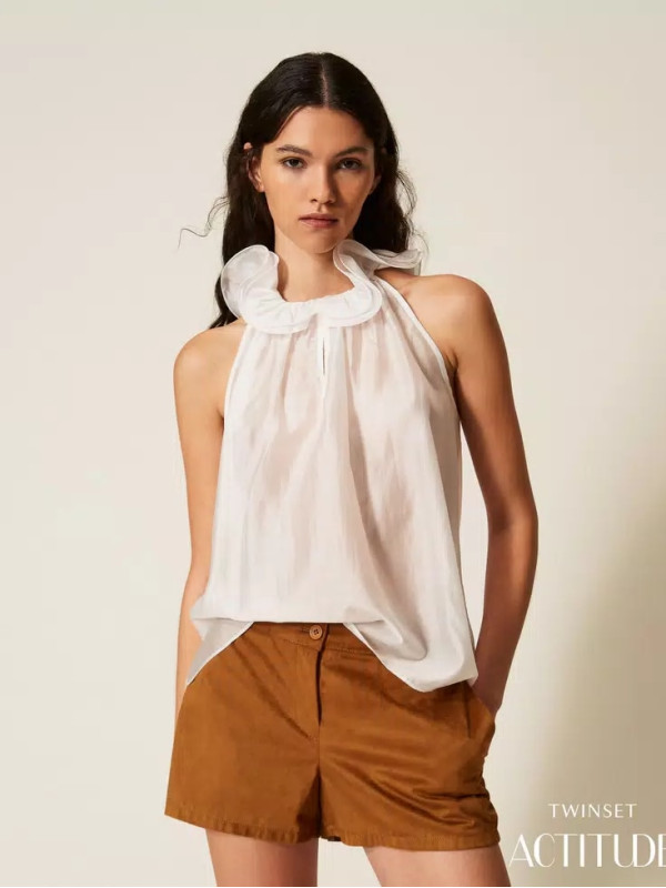 Топ вуалевий / Білий