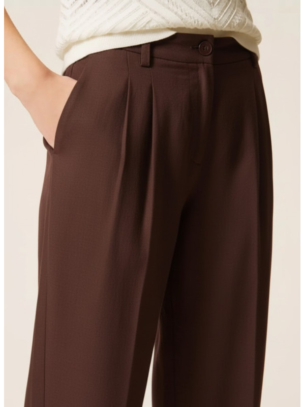 Штани Палаццо / Шоколадний 261AP2324