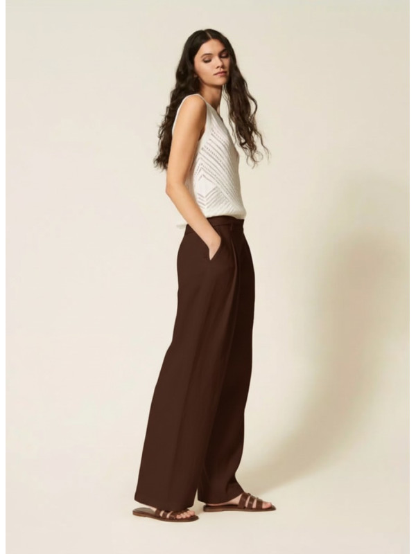 Штани Палаццо / Шоколадний 261AP2324