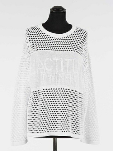 Сітчастий светр / Білий