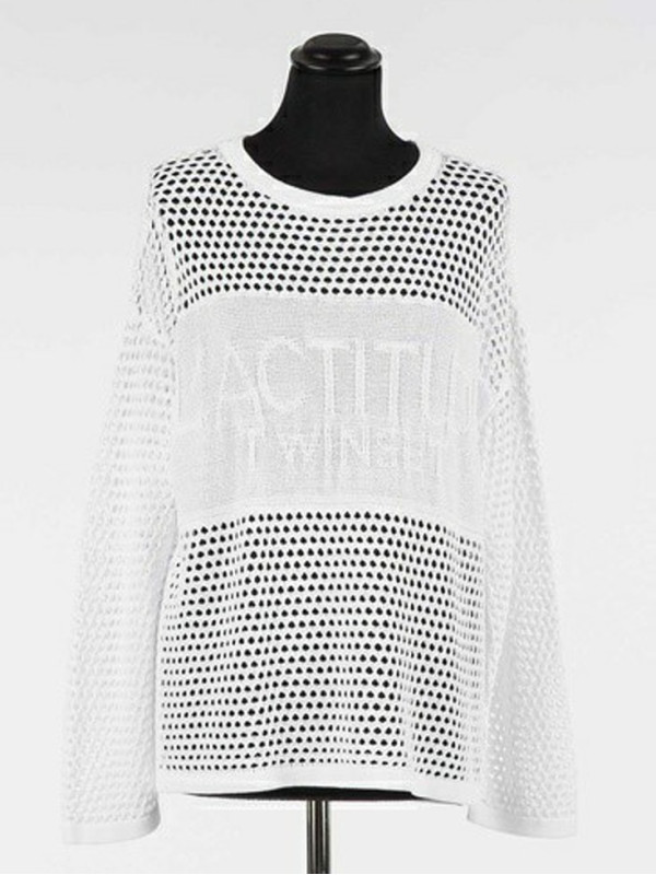 Сітчастий светр / Білий