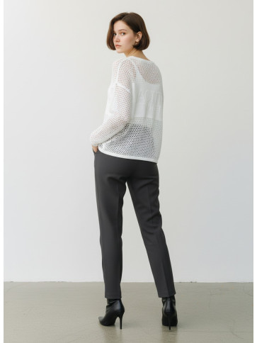 Сітчастий светр / Білий