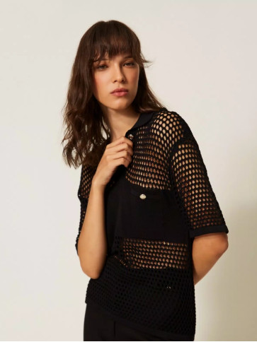 Футболка - поло / Чорний