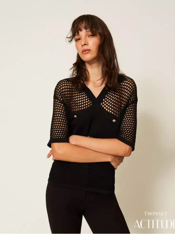 Футболка - поло / Чорний 261AP3033